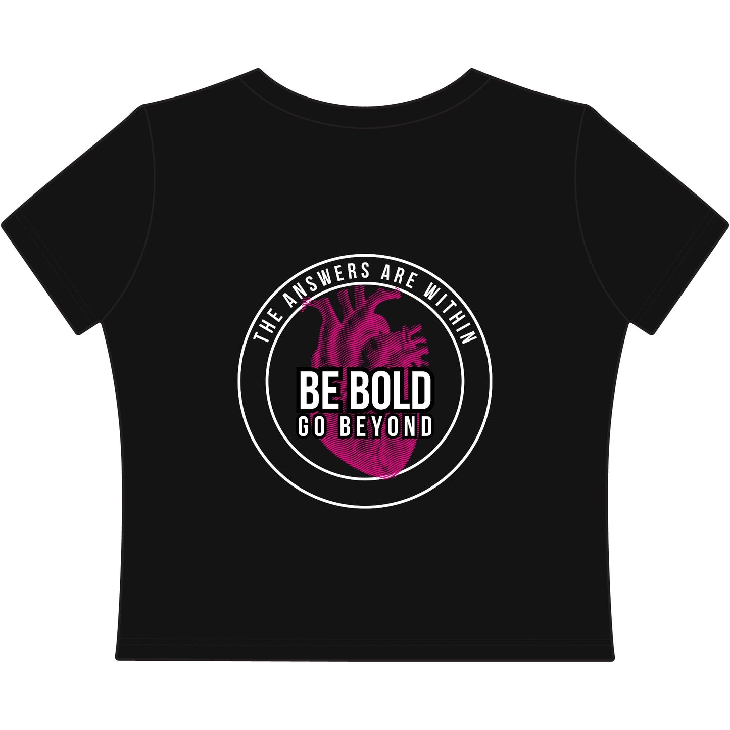 The Answers Are Within Womens BLK Baby Tee
