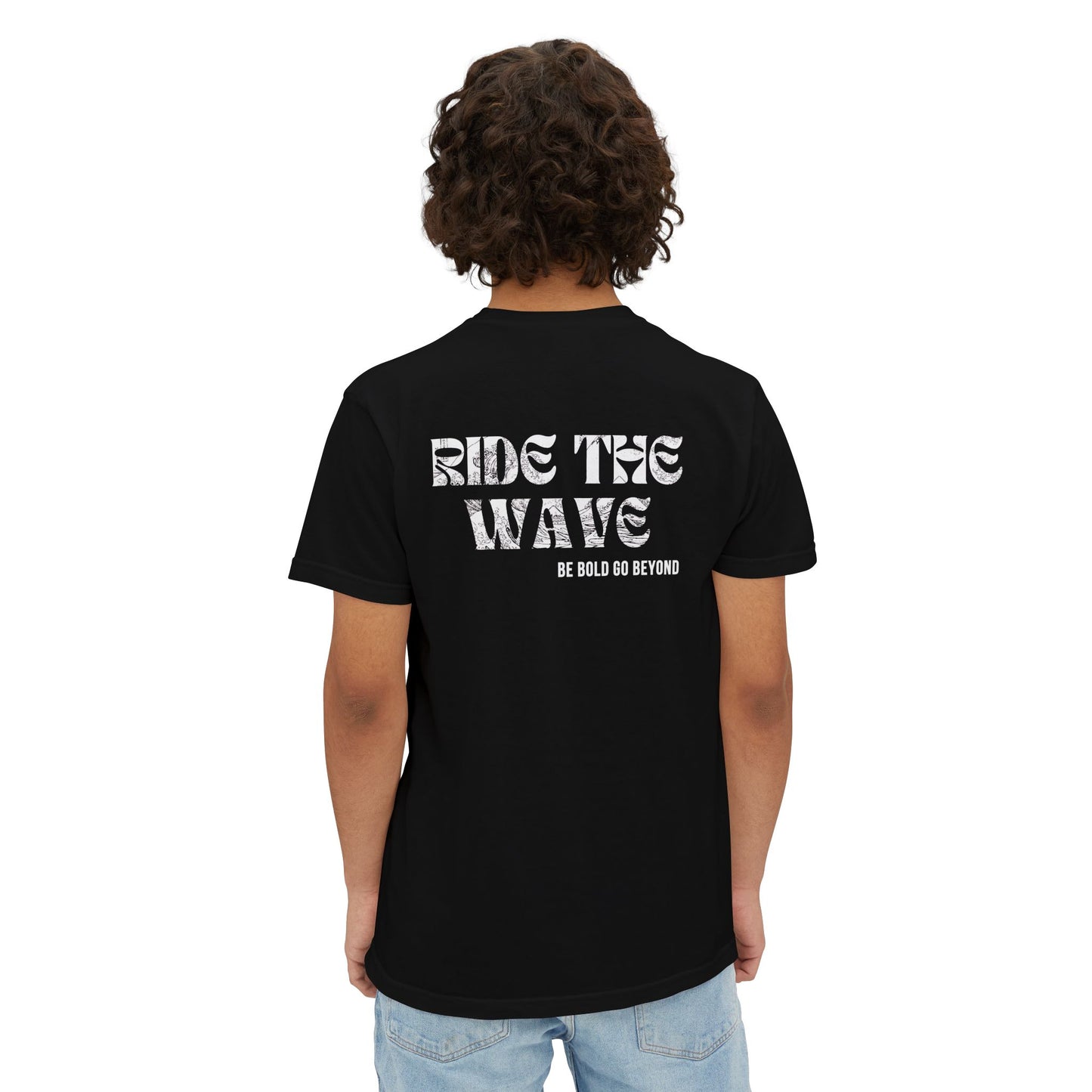 Ride The Wave Pocket Tee- Black