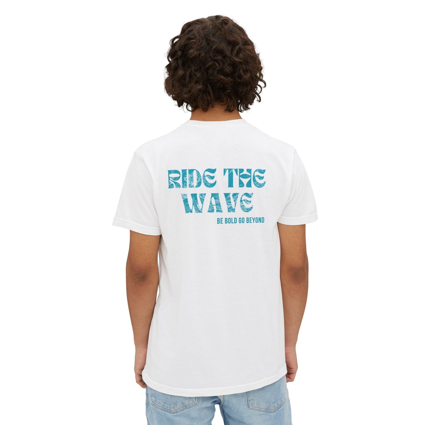 Ride The Wave Pocket Tee- Black & Blue