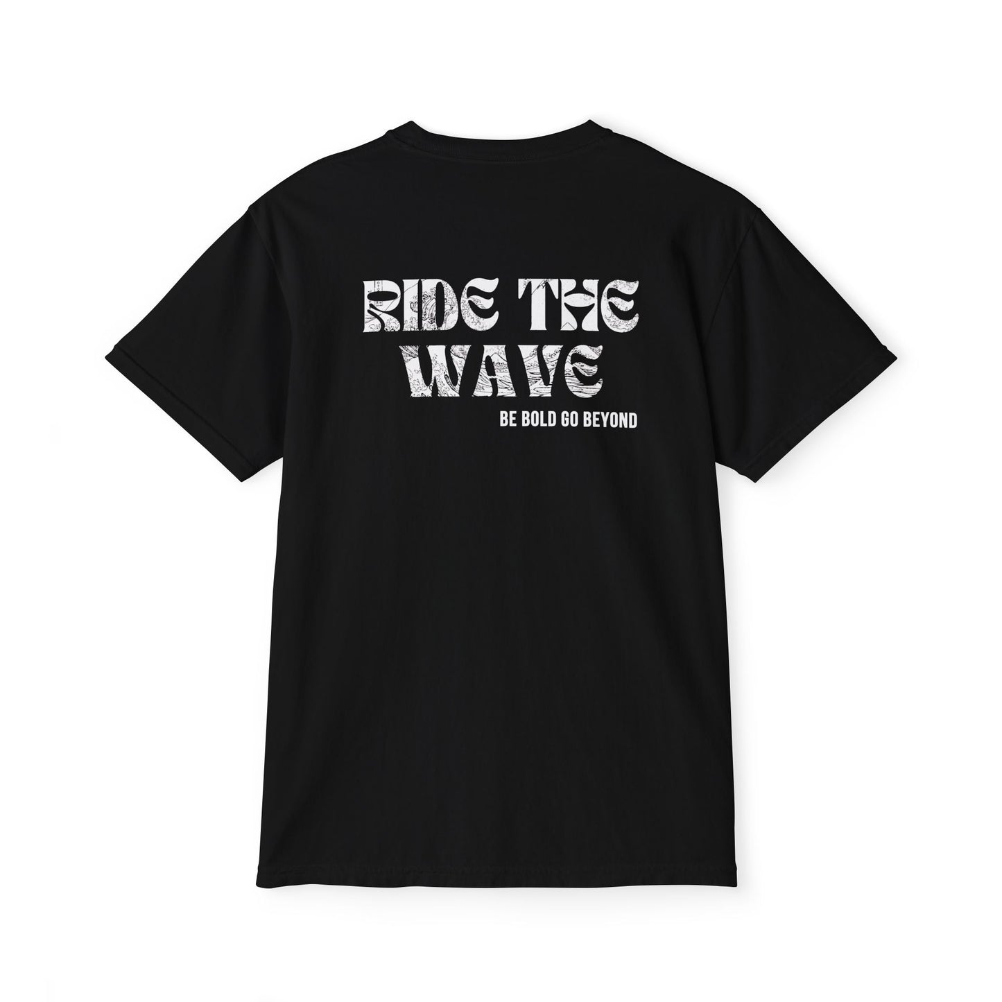 Ride The Wave Pocket Tee- Black