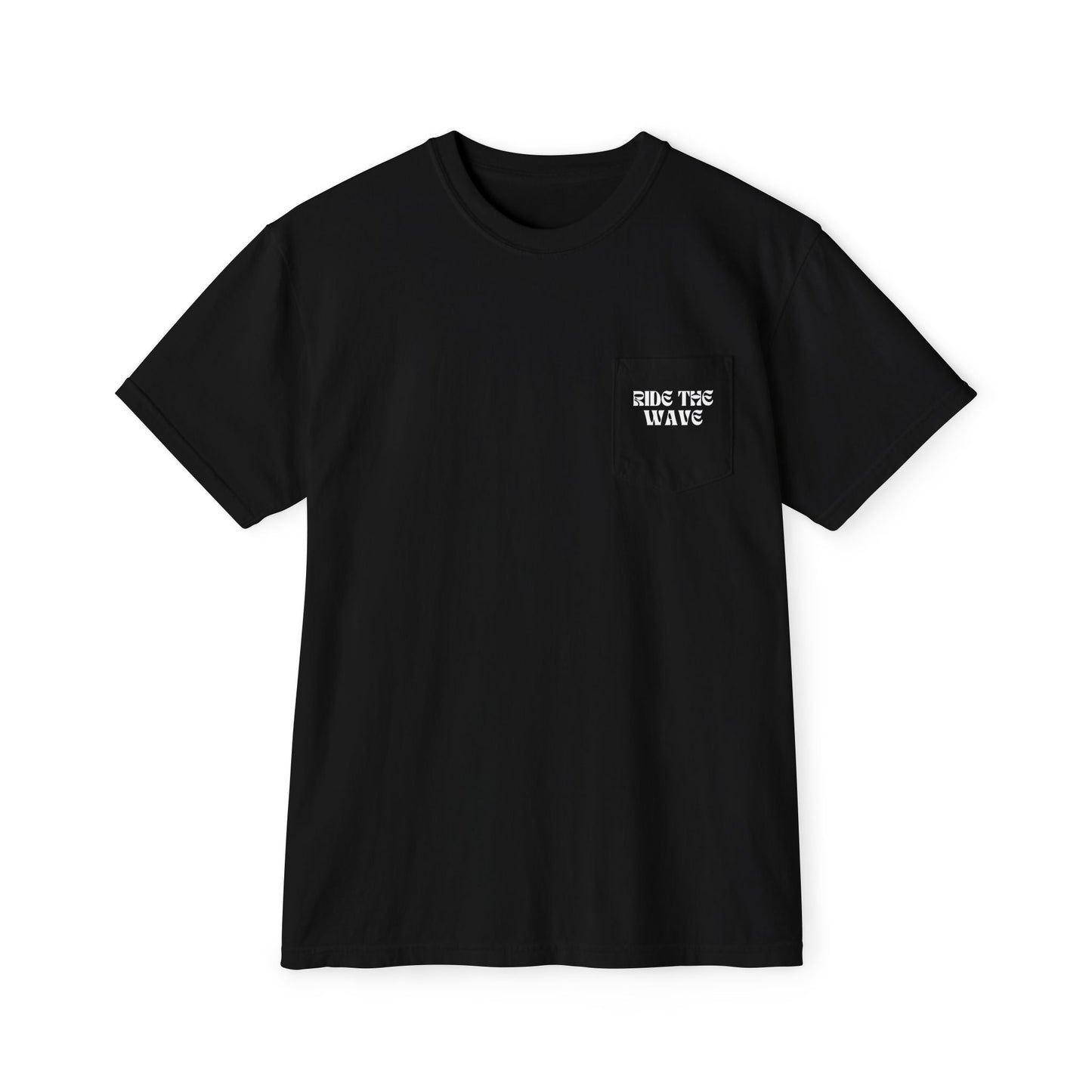 Ride The Wave Pocket Tee- Black