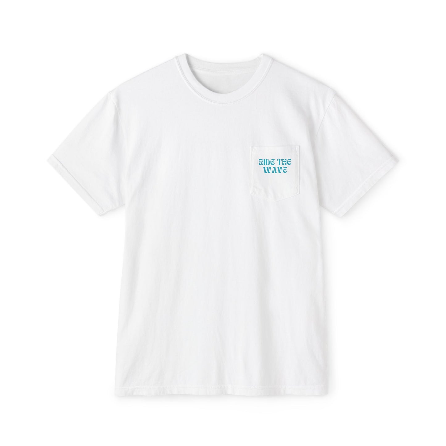 Ride The Wave Pocket Tee- Black & Blue