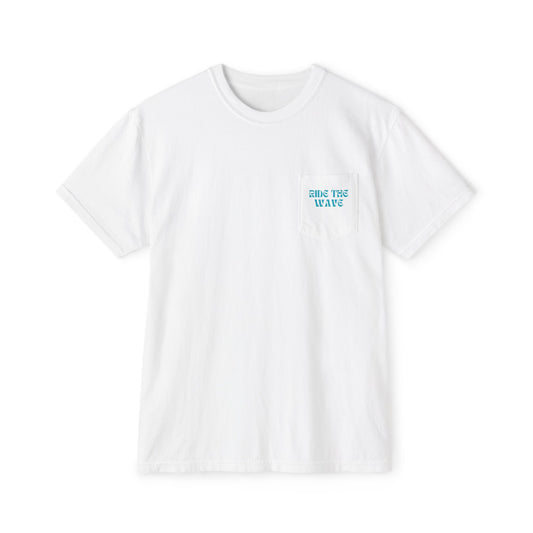 Ride The Wave Pocket Tee- Black & Blue